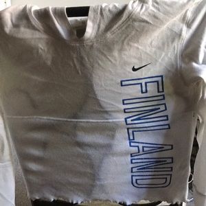 FINLAND nike long sleeve shirt w/ hood